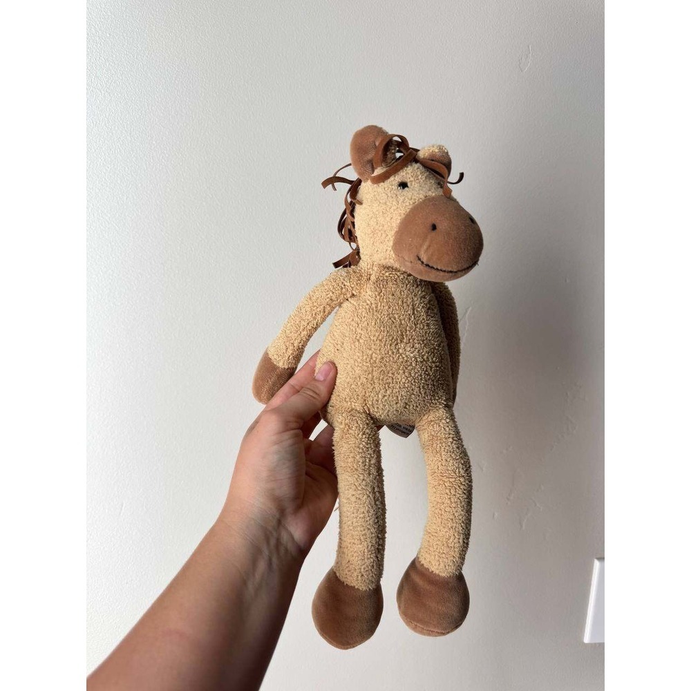 Jellycat Boucle Horse Plush Stuffed Animal Tan Brown Fringe Mane JCINC1076